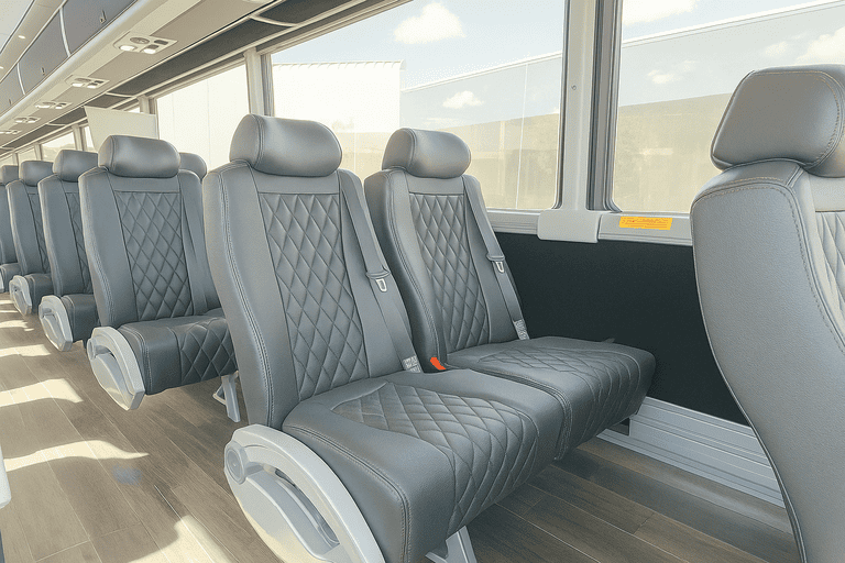 interior of Charter Bus Rental Sammamish charter bus